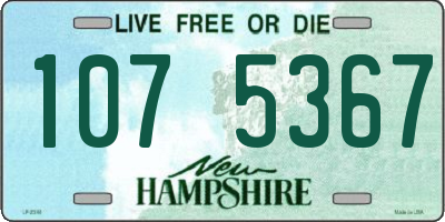 NH license plate 1075367