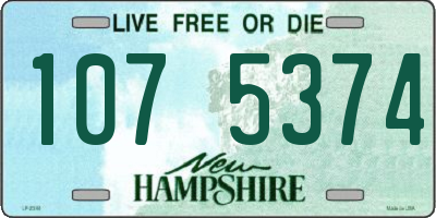 NH license plate 1075374