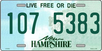 NH license plate 1075383