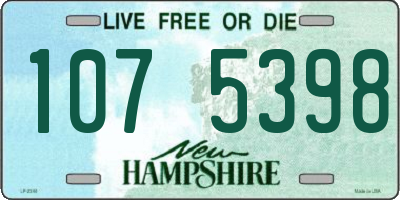 NH license plate 1075398