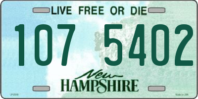 NH license plate 1075402