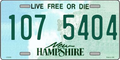 NH license plate 1075404