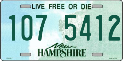 NH license plate 1075412