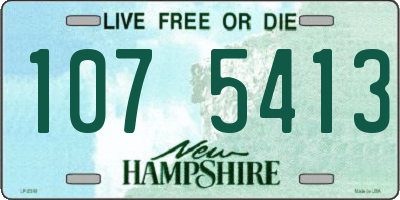NH license plate 1075413