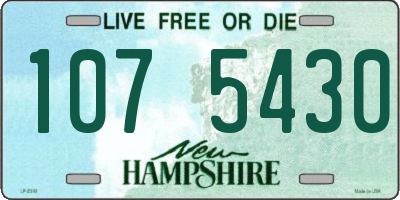 NH license plate 1075430