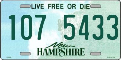 NH license plate 1075433
