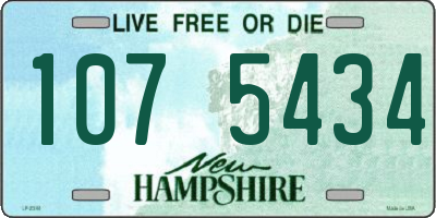 NH license plate 1075434