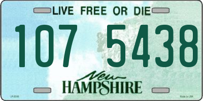 NH license plate 1075438