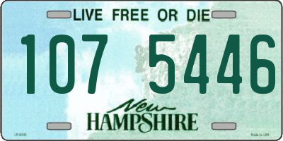 NH license plate 1075446