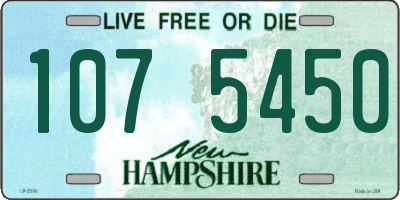 NH license plate 1075450