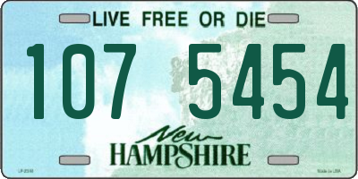 NH license plate 1075454