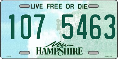 NH license plate 1075463