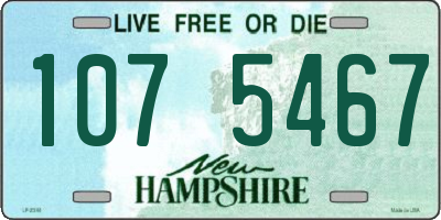 NH license plate 1075467