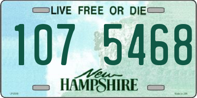 NH license plate 1075468