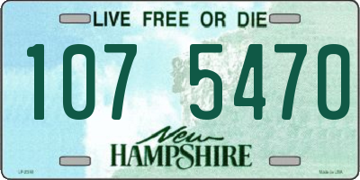 NH license plate 1075470