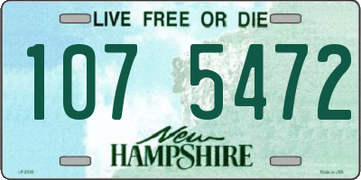 NH license plate 1075472