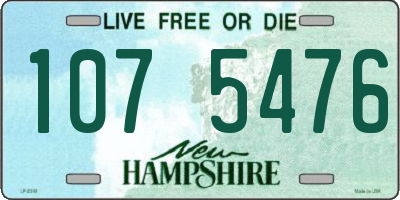 NH license plate 1075476