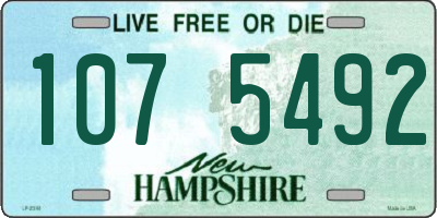 NH license plate 1075492