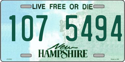 NH license plate 1075494