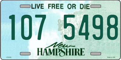 NH license plate 1075498