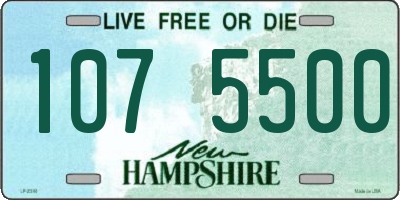 NH license plate 1075500