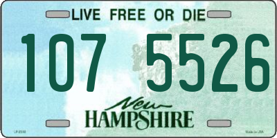 NH license plate 1075526