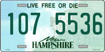 NH license plate 1075536