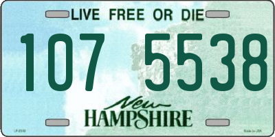 NH license plate 1075538