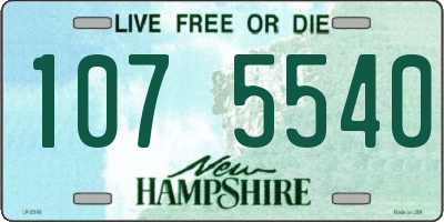 NH license plate 1075540