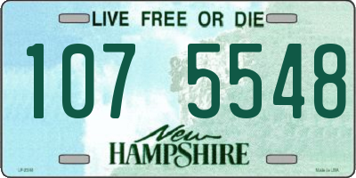 NH license plate 1075548