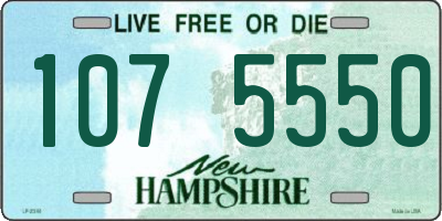 NH license plate 1075550