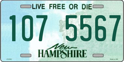 NH license plate 1075567