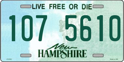 NH license plate 1075610