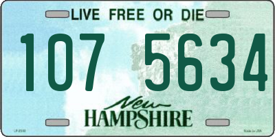 NH license plate 1075634
