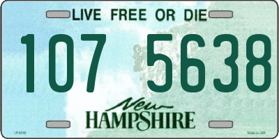 NH license plate 1075638