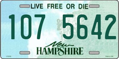 NH license plate 1075642