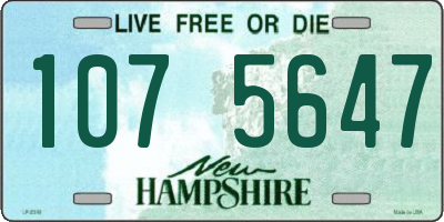 NH license plate 1075647