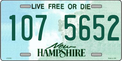 NH license plate 1075652