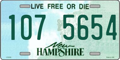NH license plate 1075654