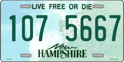 NH license plate 1075667