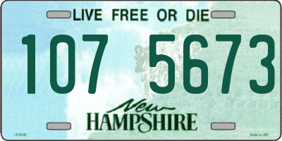 NH license plate 1075673