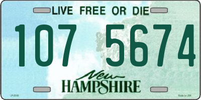 NH license plate 1075674
