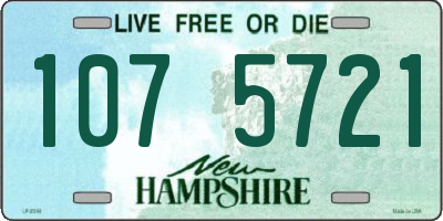 NH license plate 1075721