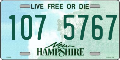 NH license plate 1075767