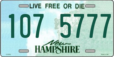NH license plate 1075777