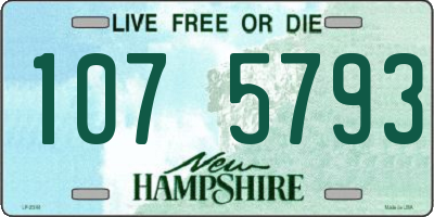 NH license plate 1075793