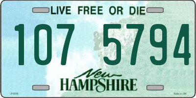 NH license plate 1075794