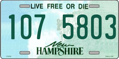 NH license plate 1075803