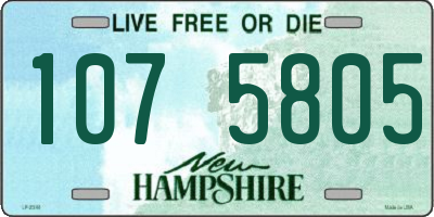 NH license plate 1075805