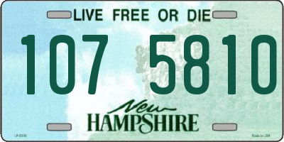 NH license plate 1075810